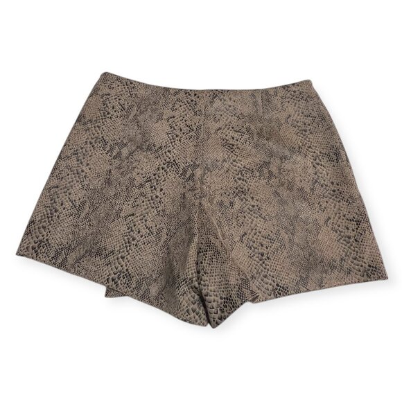 ZARA Basic Snakeskin Prints Skort Women L High Waist Wrap Mini Festival Wiast 29 - Picture 3 of 10